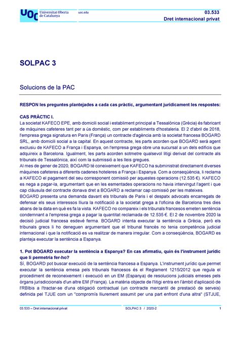 03533 Solpac 3 2020 2 SolPec 3 Derecho Internacional Privado Dret