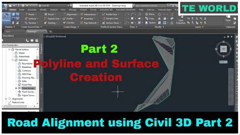 Polyline And Surface Creation In Civil D From Imported Points Road