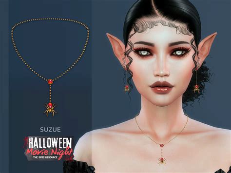 The Sims Resource Halloween Spider Necklace