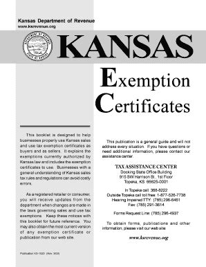 Fillable Online Kansas Exemption Certificates Pub 1520 Mladc Fax