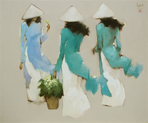 Nguyen Thanh Binh | Asian Art | Young Girls in Blue