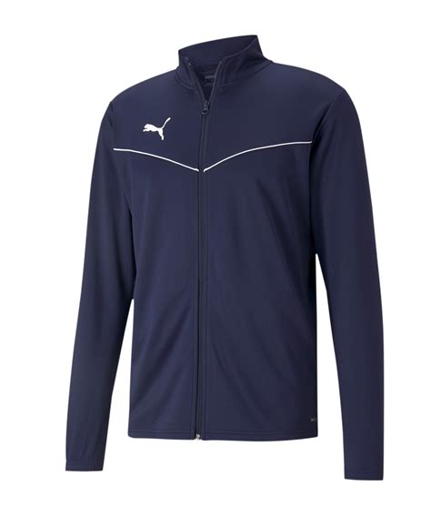 Puma Teamrise Poly Trainingsjacke Blau Weiss F Blau