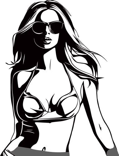 Sexy Woman Black Silhouettes Royalty Free Vector Image