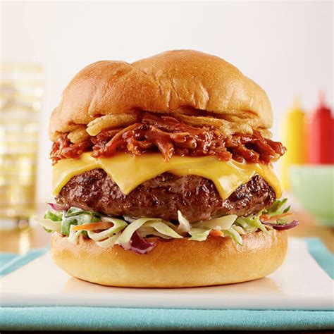 BBQ Pulled Pork Burger Recipe | Land O’Lakes