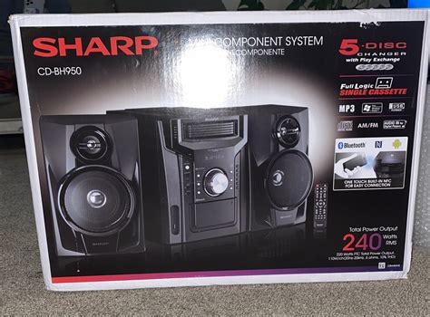 Sharp Cd Bh950 240w 5 Disc Mini Shelf Audio Speaker Bluetooth