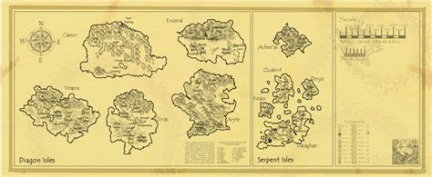 Layonara Map of Dragon Isles & Serpent Isles