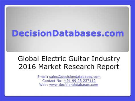 Electric Guitar Market Research Report Global Analysis Ppt Download