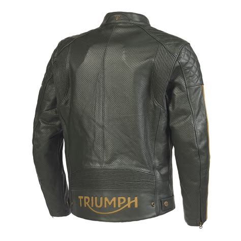 Braddan Air Race Jacket Green Gold Abbigliamento Moto Triumph