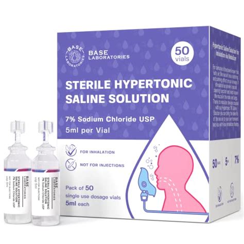 Base Labs Hypertonic Saline Solution For Nebulizer Machine Sterile