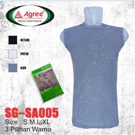 Jual Kaos Singlet Oblong Pria Katun Mix Agree Sa Pilihan Warna