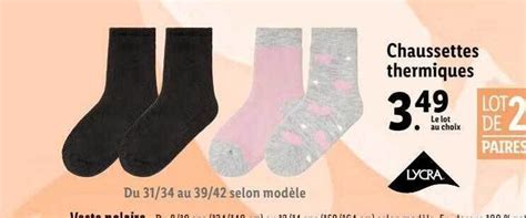 Promo Chaussettes Thermiques Lycra Chez Lidl