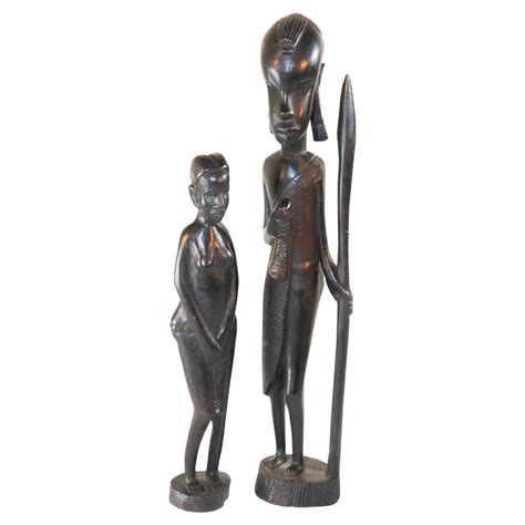 Hand-Carved Colonial African Statues from Ghana at 1stDibs