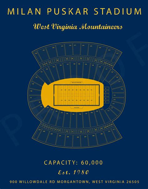 Detailed Milan Puskar Stadium Seating Chart Printable Templates Free