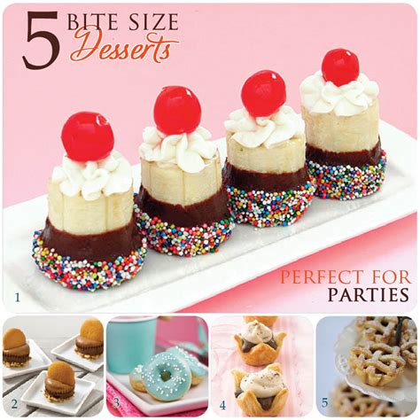 5 Bite Size Party Dessert Recipes Pizzazzerie