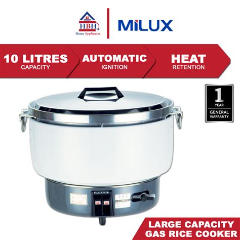 Milux MGRC 10AS 10L Large Capacity Heat Retention Commercial Gas Rice