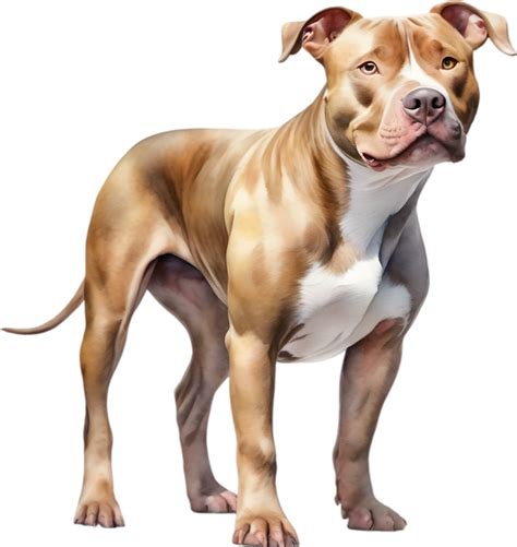 Ai Generated Watercolor Painting Of A Cute Pitbull 41321005 Png