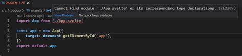 Cannot Find Module Error From Language Server When Importing Svelte