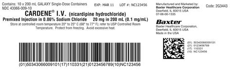 Cardene Injection Fda Prescribing Information Side Effects And Uses