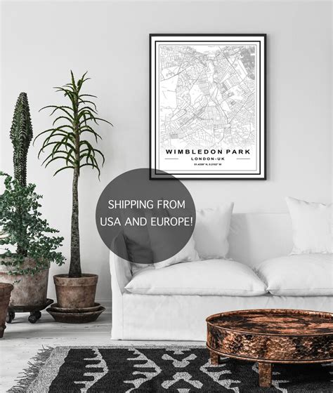 WIMBLEDON PARK MAP High Res Map Map of Wimbledon Park | Etsy