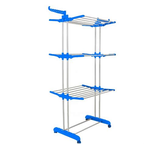 Free Standing Rack Blue Tier Premium Heavy Duty Stainless Steel