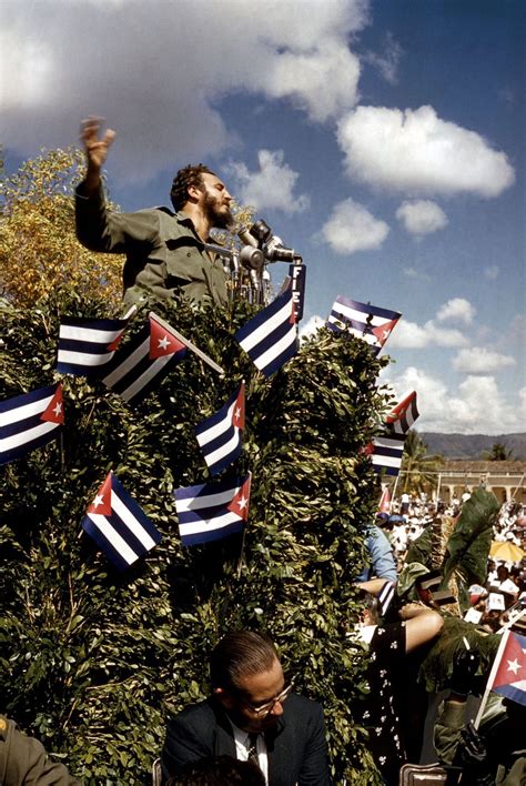 Fidel Castro Giving A Speech Cuba 1960 Rmarxistculture
