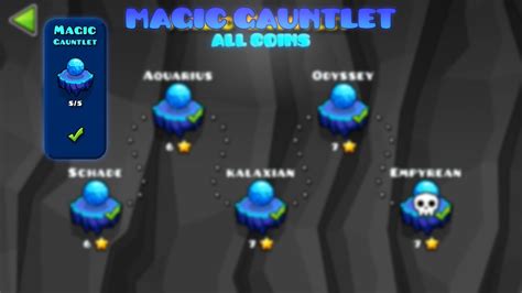 Magic Gauntlet All Coins Geometry Dash Youtube