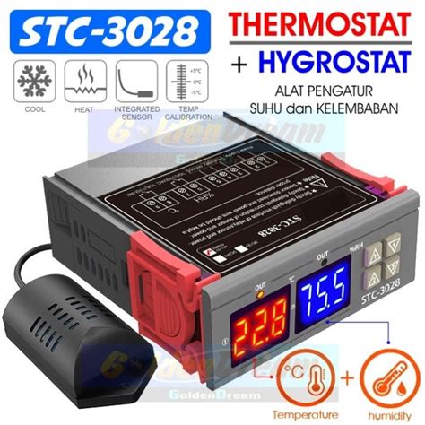 Jual STC 3028 Dual Thermostat Hygrostat Suhu Humidity Kelembaban STC