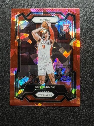 2023 24 Panini Prizm Seth Lundy Red Ice Prizm Rookie RC 138 Hawks EBay