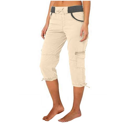 Womens Cargo Capris Hiking Pants Lightweight Quick Dry Outdoor Athletic