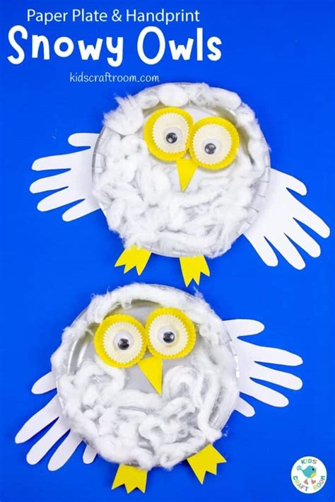 Paper Plate Snowy Owl Craft - Kids Craft Room