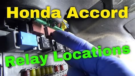 How To Replace Main Relay In 2002 Honda Accord Se 2001 Honda