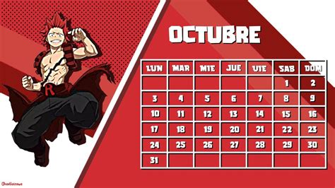 Calendario Octubre Calendario Anime Dibujos De Anime