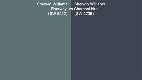 Sherwin Williams Riverway Vs Charcoal Blue Side By Side Comparison