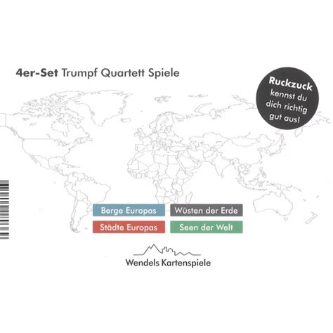 Wendels Kartenspiele Geografie Quartett Das Gro E Er Set