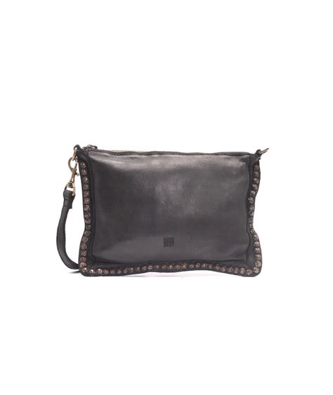 Biba Portland Por L Sac Main Cuir Cuero Noir Kaki L Empreinte