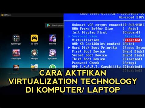 Cara Mengaktifkan Virtualization Technology Vt Di Laptop Dan Komputer