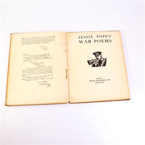 Jessie Pope's War Poems by POPE, Jessie.: Poor Hardcover (1915) 1st ...