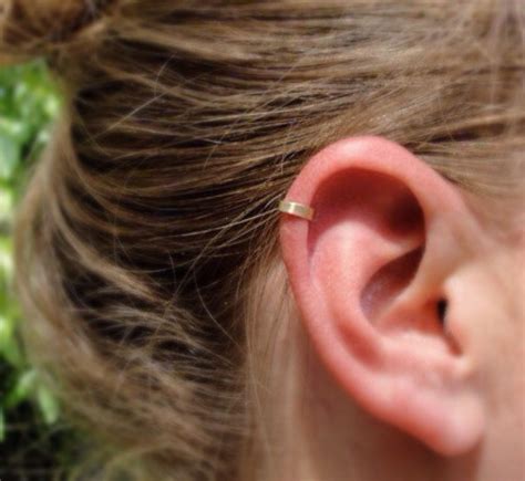 Gold Filled Minimalist Ear Cuff Fake Helix Cartilage Earcuff Etsy In