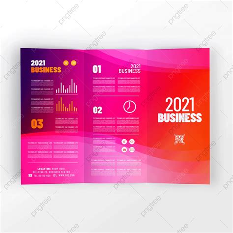 Modern Gradient Style 2021 Business Folding Design Template Download On