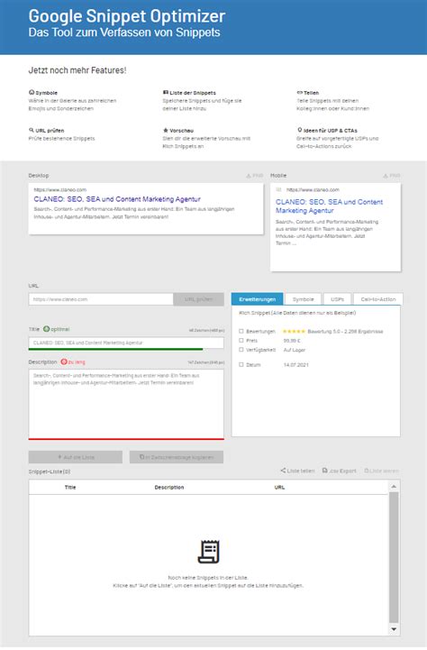 Google Snippet Generator Optimizer Das Tool Zum Verfassen Von