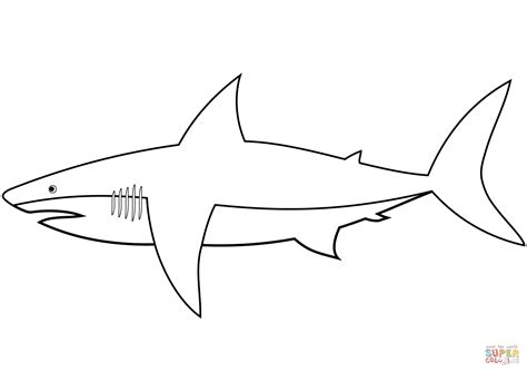 Easy Shark Coloring Page Free Printable Coloring Pages