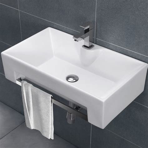 White Ceramic Wall Hung Rectangular Wash Basin At Rs 2000 In Soro ID