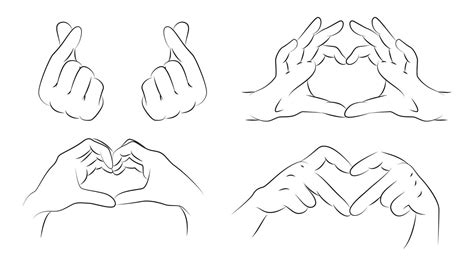 Hand Heart Drawing