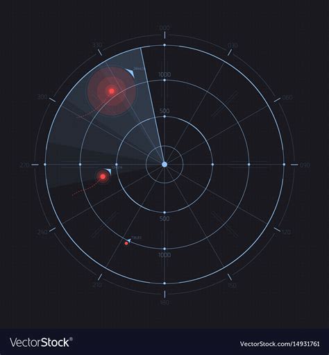 Radar screen futuristic hud display Royalty Free Vector