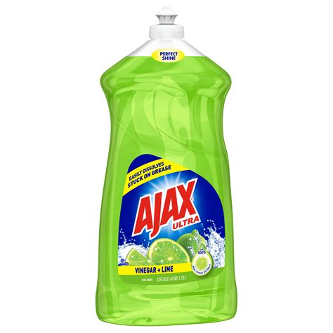 Ajax Ultra Liquid Dish Soap, Vinegar + Lime - 52 fluid ounce - Walmart ...