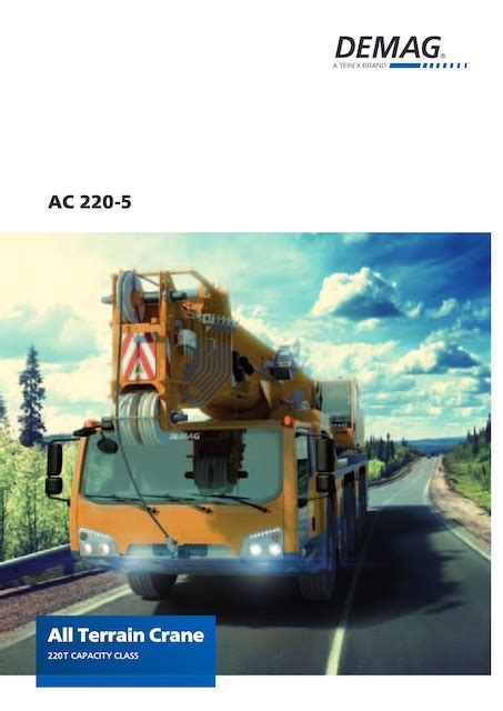 Demag AC220 5 Mobile Crane Load Chart Specification Cranepedia