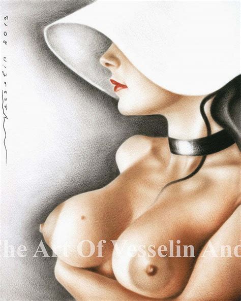 Print Of Female Nude Painting Monica Naked Woman Picture Sexy Busty Girl Drawing Erotic Art