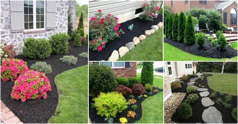 Black Mulch Flower Bed Ideas Stunning Black Mulch Landscaping Ideas