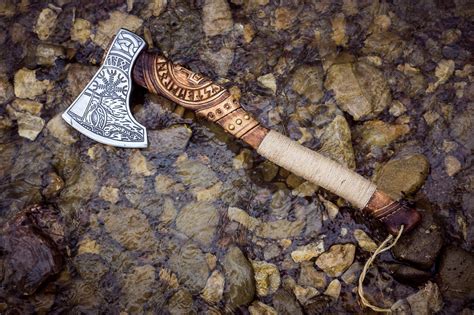 Handmade Viking Axe - Odin + Helm of Awe – VikingStyle