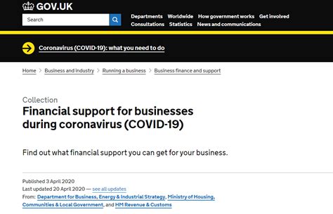 Financial Support For Businesses During Coronavirus Optimum